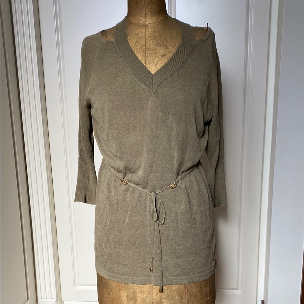 Escada Olive Knit Top.